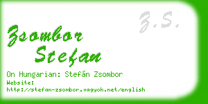 zsombor stefan business card