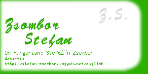 zsombor stefan business card